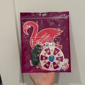 Kurt Geiger Limited Edition NIP Travel Pack- Keychain, Door Hanger & 12 Stickers